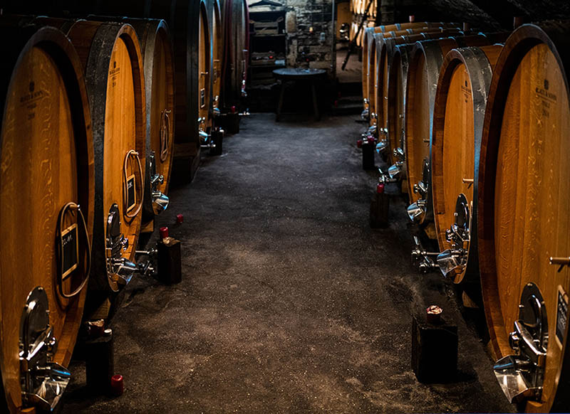 Holzfass in Nahaufnahme