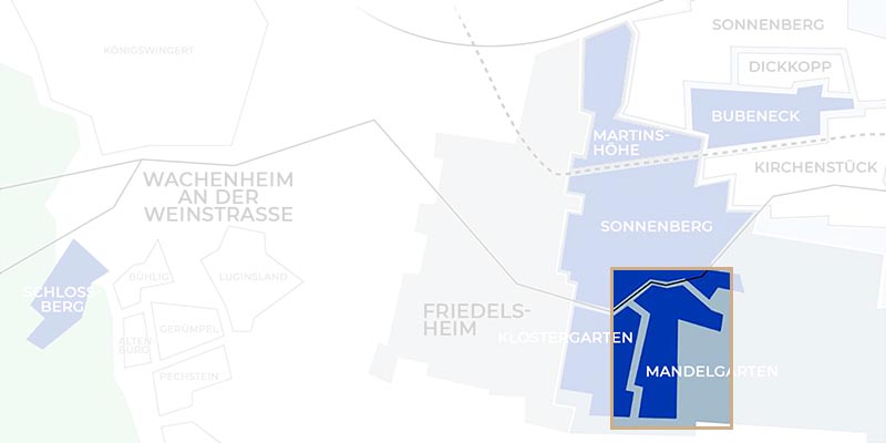 Blaul Lagekarte Mandelgarten